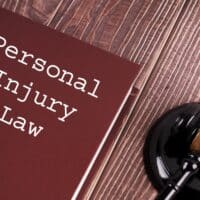 PersonalInjuryLawWrittenOnABookWithJudgeGavel Personal injury law book and gavel symbolizing legal representation in personal injury cases.
