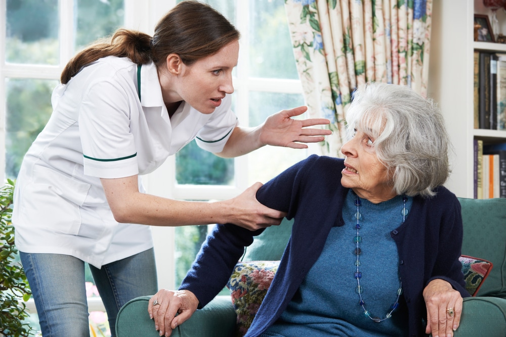 CareWorkerMistreatingSeniorWomanAtHome