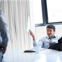 LazyBusinessmanAndDiscussionWithConflictInOfficeForMeeting LazyBusinessmanAndDiscussionWithConflictInOfficeForMeeting