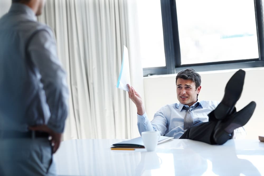LazyBusinessmanAndDiscussionWithConflictInOfficeForMeeting