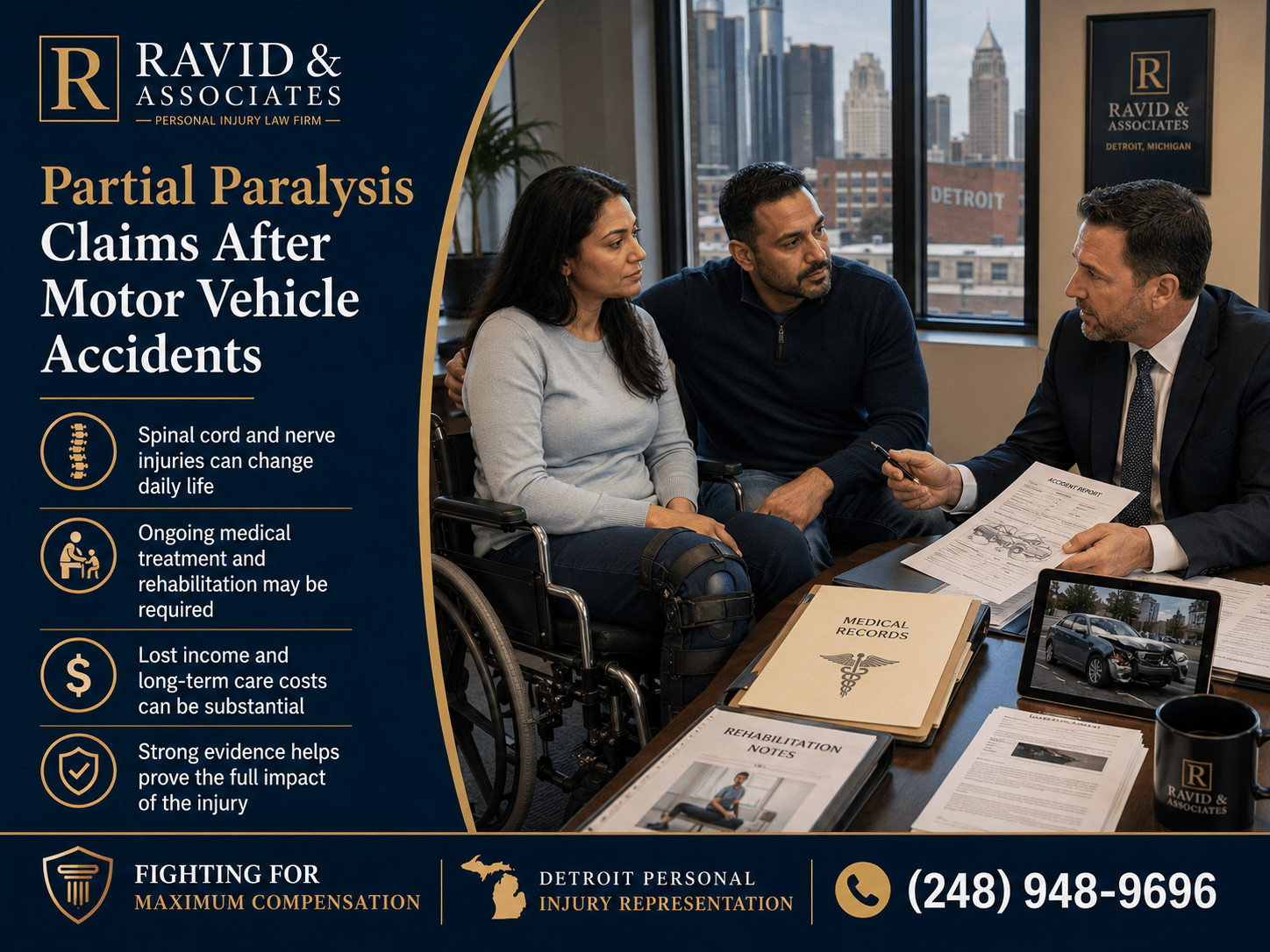 Partial Paralysis Claims After Motor Vehicle Accidents