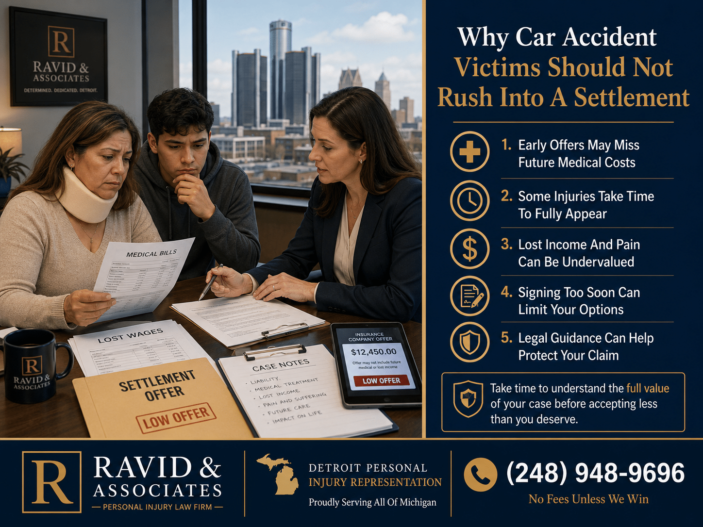 Why Car Accident Victims Should Not Rush Into A Settlement